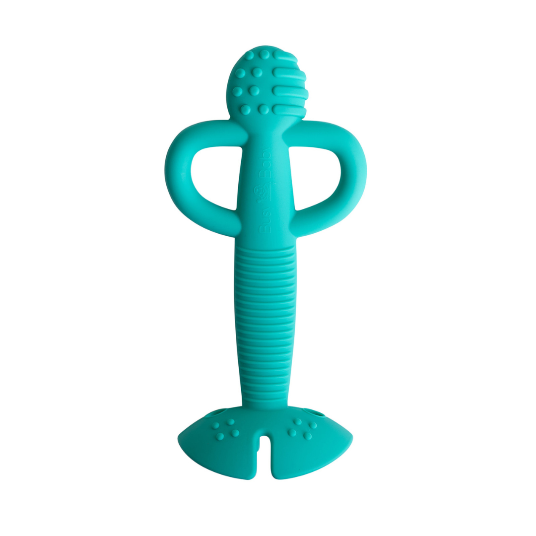 2-in-1 Teether & Training Spoon — Spearmint
