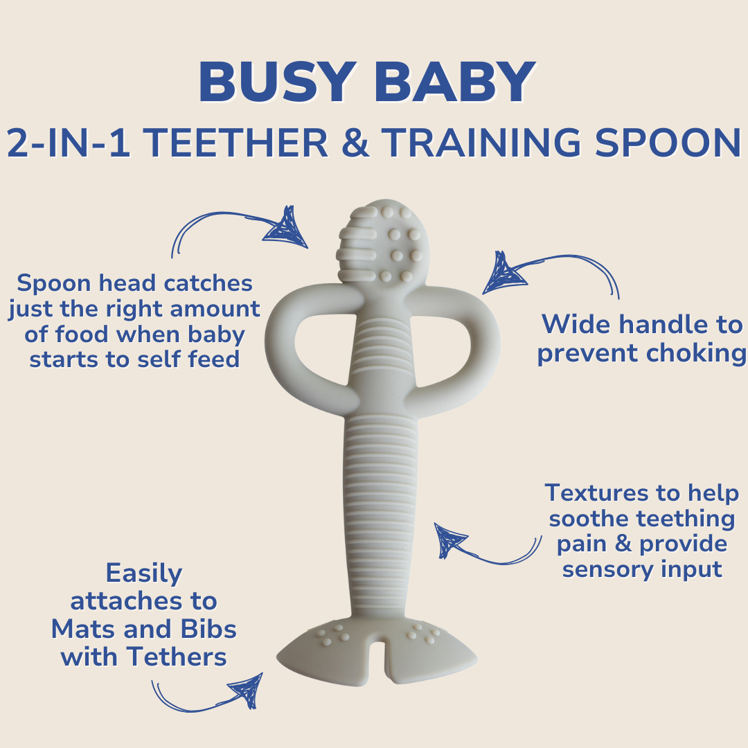 2-in-1 Teether & Training Spoon — Tan thumbnail 2