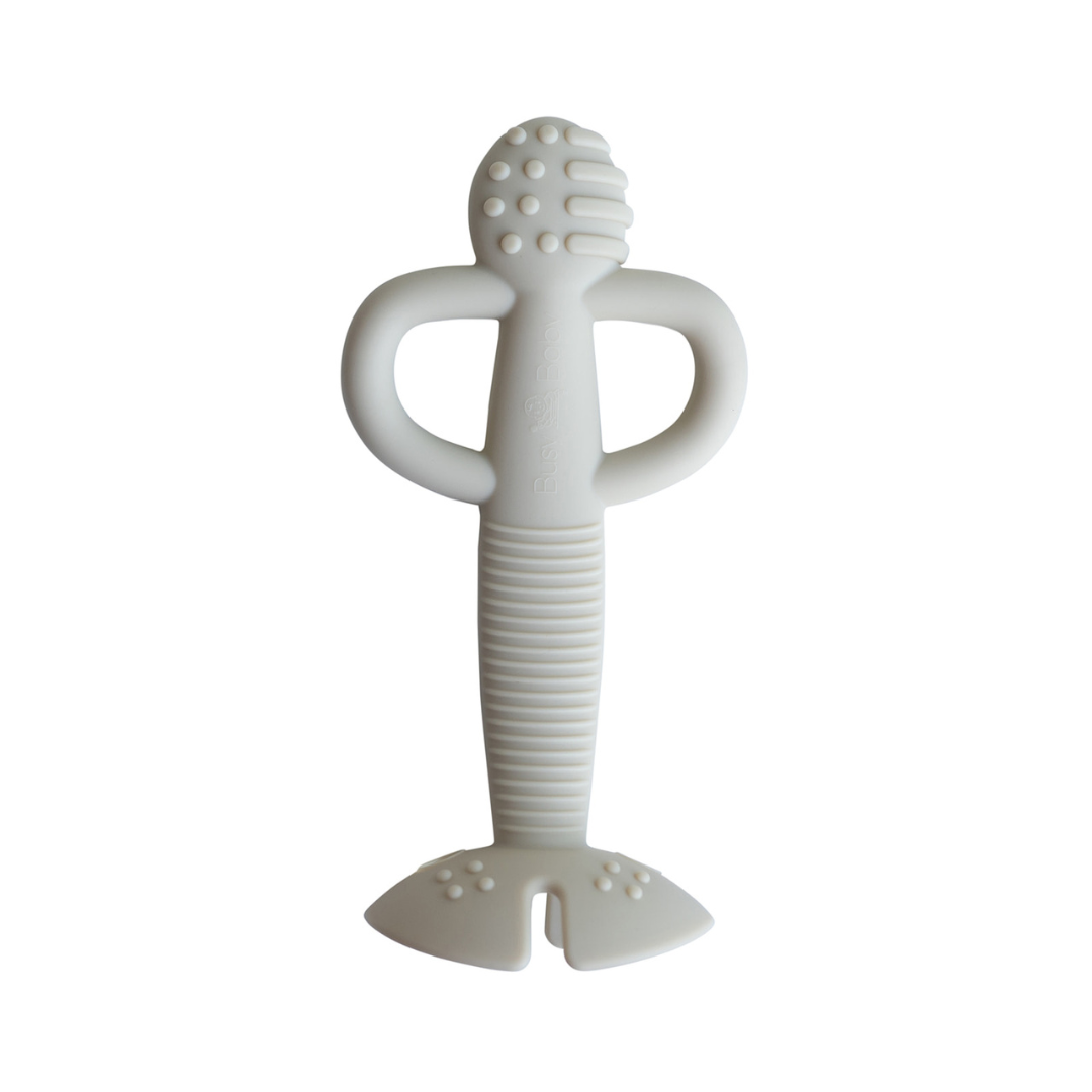 2-in-1 Teether & Training Spoon — Tan